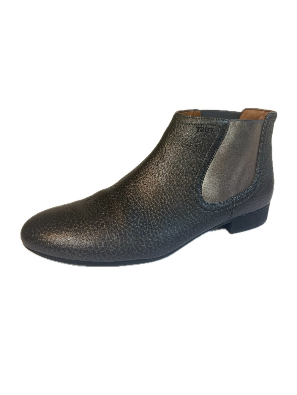 Tru Trussardi Men’s Leather Chelsea Boots Grey Black EU 41
